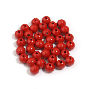 Cinnabar Red Stone Beads For Jewelry Making Round Loose Spacer Beads Diy Bracelets Necklace Accessories 4 5 6 8 10mm