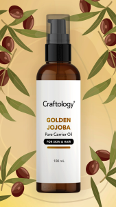 Craftology Essentials Premium Cold Pressed Golden Jojoba Oil (30 mL)