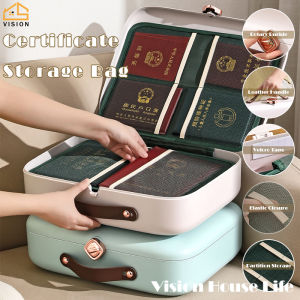 Vision Túi Đựng Tài Liệu Túi Đựng Tài Liệu Hồ Sơ Chống Nước Túi Đựng Hồ Sơ Dễ Mang Đi Nhiều Lớp Cho Giấy Chứng Nhận Hộ Chiếu Hộp Đựng Hồ Sơ Quan Trọng Đựng Tài Liệu