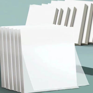 50pcs Transparent Sticky Note Pads Self-Adhesive Memo Notepad Perspective Stickers For School Office Supplie Stationery Stickers