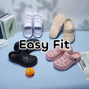 Easyfit Womens Sandals Flower Cut-Outs Beach Clogs Breathe Like Petal Cozy Anti-slip Slippers 36-41