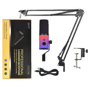 IRIN | ZX-777Pro Condenser Microphone Professional USB/XLR Streaming Microphone with Boom Arm for Live Gaming Streaming Podcast