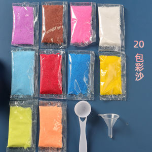 Handmade Glass Flowing Sand Bottle Colorful Sand DIY Materials for Back-To-School Gift Creative Home Decor Lucky Star/Bottle