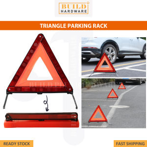 Warning Triangle Road Flares Foldable Reflective Safety Triangle Emergency Roadside Reflector Kits Parking Rack 汽车反光三角警示牌 (可折叠)Breakdown Sign Segitiga Kecemasan