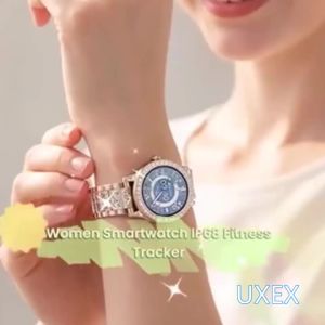 Ladies Smartwatch IP68 Water 1.27 Inch HD Digital Watch Fitness Tracker BT Call 100+ Exercise Mode Luxurious Wearable Wristwatch