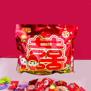 Wedding Candy Gift Bag Mixed Loose Confectionery Red Date Wedding Celebration Snacks Traditional Candy Snacks Bag Packaging