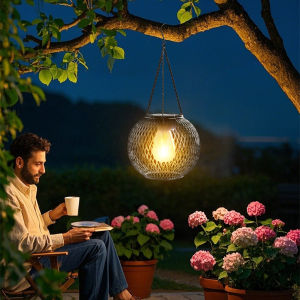 Đèn LED Năng Lượng Mặt Trời Ngoài Trời Đèn Treo Chống Nước Cho Cây Sân Vườn Sân Hiên Con Đường Hoàng Hôn Đến Bình Minh Phong Cách Đương Đại