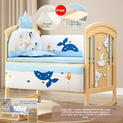 AILIQI | Multifunctional Paint-free Mobile Baby Crib