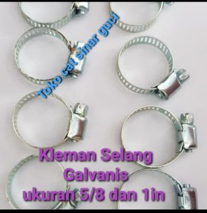 Kleman Selang Galvanis Ukuran 5/8 5/8In 5/8Inch 1 1In 1Inch