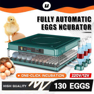 12/24/48/64/130 Incubator Egg Fully Automatic Temperature Control Digital Incubator Dual Power Flip Farm Incubator
