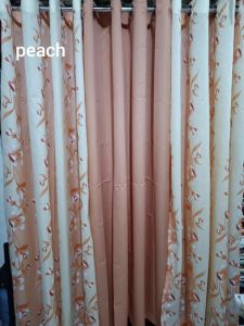 4feet(48 inches)kapuso tulip 3in1set and per pc ring curtain geena printed fabric