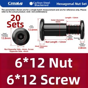 Creaby | Furniture Fastening Countersunk Hex Screws and Nuts Set