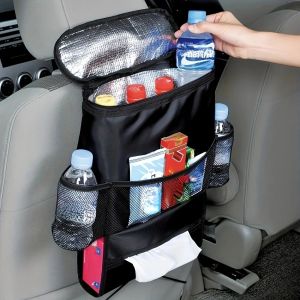 1pcs Car backrest storage bag car rear seat insulation ice pack hanging bag Oxford cloth multifunctional storage bag