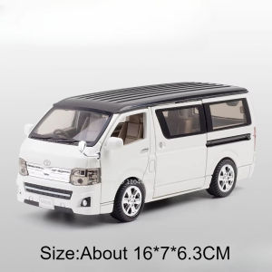 1:32 HIACE MPV LM300H Alloy Car Model Toy Diecast Metal Van Simulated Business Vehicles Light Sound Toys For Boys Birthday Gifts