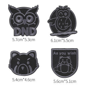 MONLEYTA | Black Self-Adhesive Embroidered Patch Durable Repair For Clothes And Pants No Sewing Required Decorative Fabric Patch