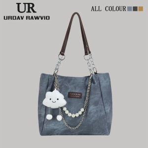 URDAV Womens Large Capacity Commuter Tote Bag Fashionable Casual Single Shoulder Bag Underarm Bag Trendy Design Handbag
