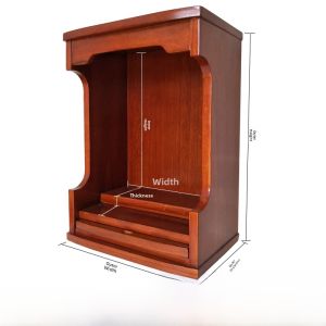 Real Wood Wall-Mounted Altar for Home Use Guan Gong And Wealth Deity Offering Table Buddhist Cabinet Offering Table Desk