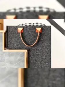 1PC Storage Basket L-Shaped Felt Storage Basket Multifunctional Staircase Large Capacity Storage Basket With Felt Tote Bag