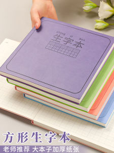 Thickened Soft Leather Square Notebook Chinese Phonics Writing Practice Book Primary School Students Field Grid Exercise Book