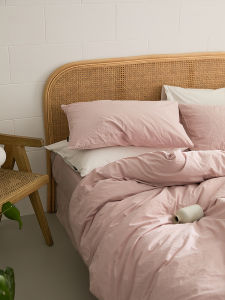 Washed Cotton Pure Color Bedding Set Japanese Style Four-Piece Suite Dormitory Bedding Sheets Soft Cotton Duvet Cover