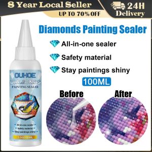 ❤️【Same Day Delivery】 100ML Sealers DIY Diamond Painting Conserver Permanent Hold Shine Effect Sealer Glue Keep Diamond Painting Brightener Shinny LZC-Diamond-Painting-Sealer