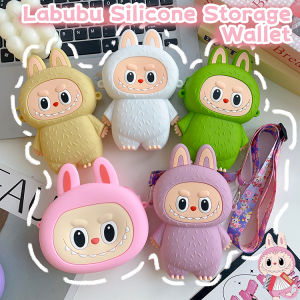 2024 New Cartoon Labubu Bag Childrens Large Capacity Silicon Coin Purse Cute Labubu Sling Bag Girls Boys Travel Exquisite Versatile Storage Bag