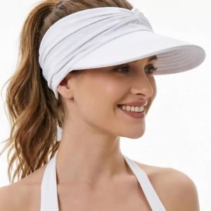 Summer Sun Protection Beach Sun Hat for Women Wide Brim Hollow Top Caps Girl Holiday UV Protection Outdoor Tennis Sports Hat