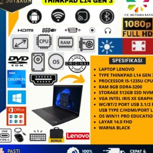 LAPTOP SPEK-LENOVO THINKPAD L14 GEN 3