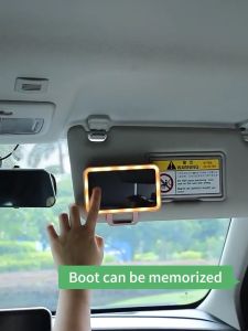 🇮🇩SEAMETAL Cermin Make Up Dynamic Led Mobil Sunvisor Mirror Sun Visor Cermin Mobil Kaca Dandan Spion