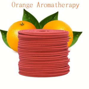 50 Pieces of Orange Aromatherapy Coil Incense Burning Time 3-4 Hours Suitable for Air Purification Yoga Meditation Work Meditation Fitness Home Purification and Relaxation