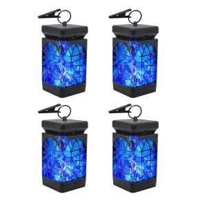 4 Đèn Năng Lượng Mặt Trời Mini Ngoài Trời Chống Nước Nhấp Nháy Ngọn Lửa Ánh Sáng Chạy Bằng Năng Lượng Mặt Trời Sân Vườn Sân Halloween Sân Trang Trí Chiếu Sáng Đương Đại