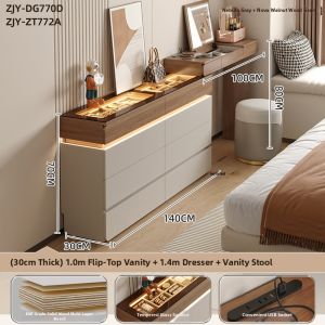 ZUNTONGGE | Corner Makeup Vanity and Storage Cabinet 30cm