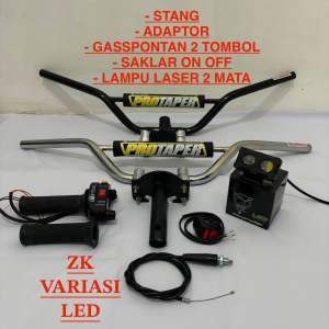 Paketan Stang trail adaptor Honda Yamaha Suzuki gasspontan saklar dan lampu sorot