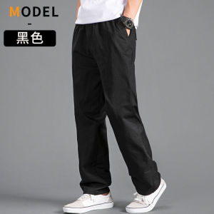 Mens Casual Cotton Work Trousers Spring Autumn Multi-Pocket Straight Leg Wear-Resistant Labor Protection Pants Youth plus Size