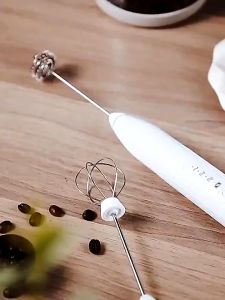 Mixer Mini Hand Mixer Coffee Mixer Hand Blender Pengaduk Kopi USB Portable/HAN RIVER MIXER HRDDQ07-hitam/putih
