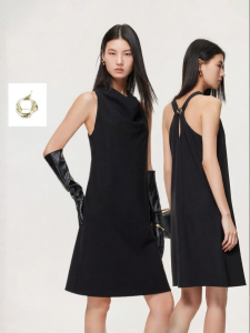 Vero Moda | Detachable Button Decorated Skirt Flounce Tulle Flutter Collar Dress