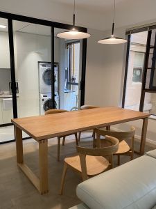 Red Oak Mobien Dining Table Full Solid Wood Simple Home Use Hall Sofa Back Table Long Writing Desk Rectangular Single Layer