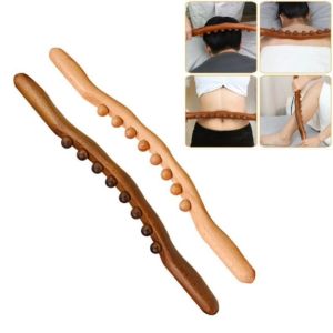 8-bead rolling stick whole body universal beech rubbing massage stick 8珠擀筋棒