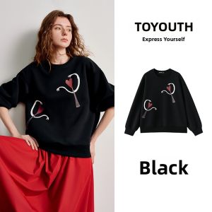 Toyouth | Casual Loose Round Neck Sweatshirt