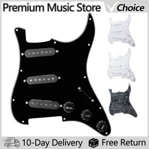 Electric Guitar Pickguard Pickups Loaded Prewired Black 11 Hole Single Coil Pickguard Pickups Parts for FD ST Style Guitar