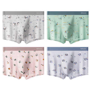 Quần lót MiiOW cho nam làm bằng Ice Silk thoáng khí kháng khuẩn họa tiết hoạt hình