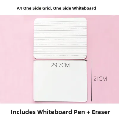 A4 Size Grid Whiteboard for Classroom Teaching Primary School Students Writing Practice Tools Three Grids Chinese Character Grid
