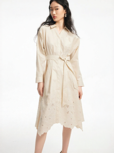 Vero Moda | Đầm Dây Nơ Thêu Ren Đục Lỗ Tinh Tế