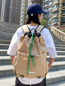 Túi Đeo Vai Đôi Cỡ Lớn Phong Cách Hàn Quốc Có Dây Rút Túi Thể Thao Ngoài Trời Túi Leo Núi Túi Đựng Quần Áo Túi Nữ