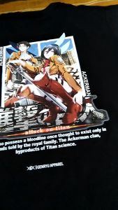 GENRYU The Ackerman Mikasa & Levi Anime Attack On Titan Baju Kaos T-shirt Cotton Combed 24s