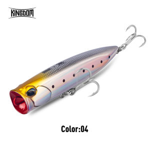 Mồi Câu Giả Nổi KINGDOM Mồi Cứng Mặt Nước Trong Suốt Kích Thước 135mm/160mm/190mm Kiểu Wobbler Dành Cho Câu Cá Bass Nước Mặn