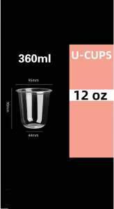 Milktea U cups disposable plastic cup 50 pcs 360ml~700ml