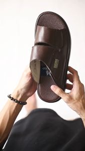 Dép quai ngang Polo nam da mềm