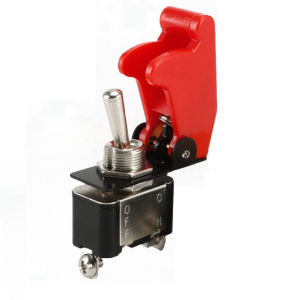 ETEN1021 250V 15A Toggle Switch 2Pin 2Position SPST Rocker Switch with Red Cover for Automotive Marine Industrial Applications