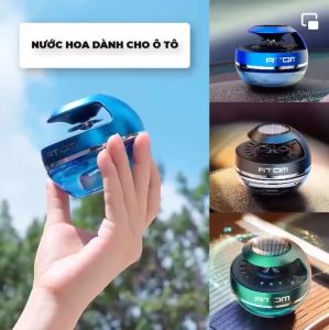 Nước Hoa Atom Thiên Nhiên Cao Cấp Cánh Quạt Xoay  Tỏa Hương Bằng Năng Lượng Mặt Trời Khử Mùi Chống Say Xe Dùng Trên Ô Tô Xe Hơi